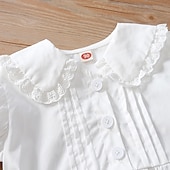 cheap Daily Family Matching-Mommy and Me Dresses Solid Color Casual Ruched White Short Sleeve Midi Active Matching Outfits