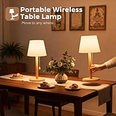 cheap Table Lamps-Remote Control USB Rechargeable Table Lamp with 16 Colors Nordic Style for Bedroom Bedside Lamp Atmosphere Night Light Holiday Coffee Shop Home Bar Counter Decoration