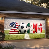 cheap Garage &amp; Door Banners-Tapestry Garage Door Cover Large Hanging Backdrop Football Sports 3D Party Outdoor Shooting Backgrounds Front Door Home Decor