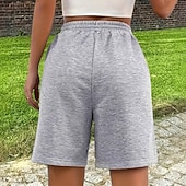 cheap Bermuda Shorts-Women's Bermuda shorts Shorts Summer Shorts Beach Shorts Vacation Fashion Casual Daily Short High Waist Drawstring Pocket Elastic Waist Comfort Soft Breathable Micro-elastic Streetwear Beach Holiday