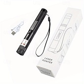  Puntatore laser ricaricabile tramite USB per attività all'aperto come caccia, escursionismo e campeggio, raggio laser a lungo raggio, puntatore laser verde