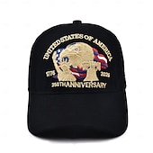 olcso Baseball sapkák-unisex 250./függetlenségi kalap, hordozható, lélegző, mindennapi, kültéri, utcai hímzés, zászlós