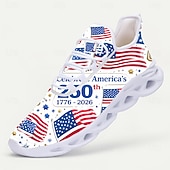 preiswerte Männerschuhe-Herren-Sneaker zum 250-jährigen Jubiläum der Vereinigten Staaten – atmungsaktive Slip-on-Mesh-Schuhe mit flexibler Sohle, leicht, perfekt für den 4. Juli, Outdoor-Festivals, Reisen und den Alltag.