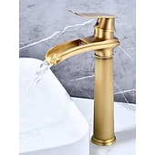 Недорогие Смесители для раковины в ванной-Ванная раковина кран - Классический Старая латунь Внешнее крепление Одной ручкой одно отверстиеBath Taps
