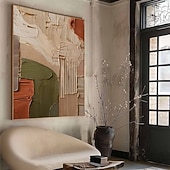 levne Abstraktní malby-Velká originální texturovaná špachtle abstraktní malba olejomalba na plátně, velké nástěnné umění moderního obývacího pokoje nástěnná dekorace