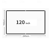 cheap Projector Screens &amp; Accessories-Projector Screen 16:9 HD 4K, Foldable Portable Projection Screen for Home Theater, Indoor Outdoor Movie Screen with Reinforced Edges and Grommets, Anti-Crease Video Screen for Office &amp; Backyard
