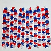 billige U.S. 250-årsjubileum-30 stk patriotiske kunstige blomster - rød, hvit og blå hawaiisk lei med ananas- og skjolddesign, dekorasjoner til uavhengighetsdagen 4. juli, engros festgaver til utendørs/innendørs