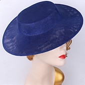 billige Fascinatorer-fascinators Sinamay Bryllup Bursdag Elegant Årgang Med Tyll Hodeplagg Hodeplagg