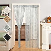 お買い得  ブラックアウトカーテン-出入り口用のストリングカーテン、キラキラビーズカーテン、ドア、タッセルビーズ、吊り下げフリンジ、ヒッピー、吊り下げパティオタッセルスクリーン、部屋の装飾、窓、壁の背景、ドア