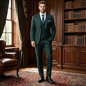 cheap Men's 1920s Costumes-Roaring 20s 1920s Three Piece Suit Suit Trousers The Great Gatsby Fancy Dress Men's Kings Day Masquerade Party Wedding Masquerade Adults' Coat Vest Pants