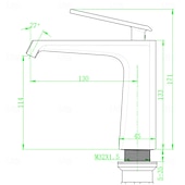 economico Rubinetti per lavandino bagno-Rubinetto per lavabo da bagno - classico rubinetto da bagno monocomando a foro singolo galvanizzato color grigio gomma