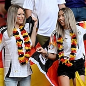 economico Partita di Calcio Mondiale 2026-Ghirlanda di fiori per tifosi tedeschi per la partita della Coppa del Mondo di calcio estiva, accessori per feste, ghirlanda da collo per i tifosi &amp;spirito di festa