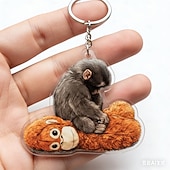 رخيصةأون اللوازم المنزلية-ميدالية حماية ميم بانش القرد، ميداليات بلاش ميم بانش مونكي، زينة ميمات القردة الصغيرة، ميدالية مواضيع حيوانية للتعليق على حقيبة الظهر