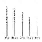 お買い得  ドリルビットセット-天然色の小型揚げパン用ドリルビット50個セット、1mm～3mmの白いストレートシャンク、クラフトやDIYプロジェクトに最適、精密作業用の耐久性のある高品質ツール
