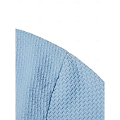 baratos Polo Clássico Masculino-Homens Textura Polo Malha Waffle Casual O negócio Clássico Manga Curta Moda Moderno Côr Sólida Botões Verão Primavera Normal Preto Branco Azul Marinha Verde Tropa Textura