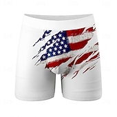 billige Patriotiske 250 Shorts-Herre 4. juli USAs 250-årsjubileum USAs flagg Elastiske boksershortser Badeshorts Boxer badeshorts Patriotisk Avslappet Hjem Strandferie Elastisk midje Fukttransporterende Pustende undertøy Designer