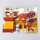 cheap World Soccer Match 2026-6PCS Soccer World Summer Cup Fan Accessories Set – Flag, Fan Glasses, Clapper, Face Paint, Football Supporter Cheer Props for Game Day Party