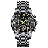 cheap Quartz Watches-LIGE Men Quartz Watch Minimalist Luminous Stainless Steel Watch