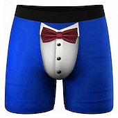 preiswerte Retro Vintage &amp; Ethik-Herren Kostüm Falsches Kragen- und Anzugdesign Dehnbare Boxershorts Badeshorts Boxer-Badeshorts Lustig Lässig Heim Strandurlaub Elastischer Bund Feuchtigkeitsableitend Atmungsaktive Unterwäsche