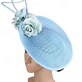 economico Fascinatori-Fascinator Poliestere Matrimonio Vintage Carino Retrò Con Floreale Copricapo Copricapo