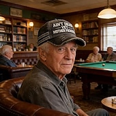 economico I regali-Cappellino da baseball ricamato "Ain't Dead Yet" per uomo e donna, cappellino vintage regolabile effetto invecchiato "Ain't Dead Yet Mother F*ckers", cappellino divertente e umoristico da papà,