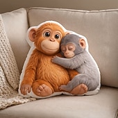 رخيصةأون نمط الحيوان-دمية قرد صغيرة محشوة مستوحاة من قصة حديقة حيوان اليابان - هدية على شكل قرد صغير محشو، قرد مع حيوان محشو، هدية قرد رائجة