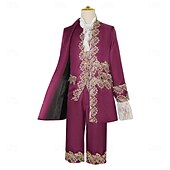 economico Outfit-Retrò Vintage Rococò Lunghezza al ginocchio Pantaloni Gilet Collari falsi Principe Gentiluomo Nobile Costume Per uomo Halloween Carnevale Mascherata Fiera Rinascimentale Festa a tema retrò Adulti
