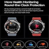 levne Chytré hodinky-iMosi TK40 Chytré hodinky 1.47 inch Chytré hodinky s Bluetooth voláním Krokoměr Záznamník hovorů Sledování aktivity Kompatibilní s Android iOS Unisex Hands free hovory Média kontrola Záznamník zpráv