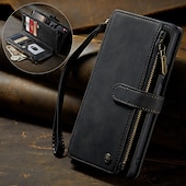 abordables 2026 Samsung Galaxy S26 Serie-teléfono Funda Para Samsung galaxia S26 S26 Ultra Plus Tarjetas billetera con Soporte con correa de muñeca Ranura para tarjetas Retro TPU Cuero de PU
