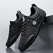cheap Casual Lace-Up Shoes-Men's Faux Leather Casual Sneakers – Comfortable and Stylish for Everyday Wear, Ideal for Casual Outings, Sports and Relaxed Weekend Activities