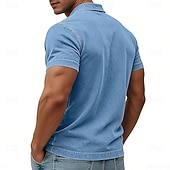 Недорогие Патриотические 250 Поло-4 июля 2026 г., 250-летие Муж. Американский флаг США Рубашка с кислотной стиркой 100% хлопок С короткими рукавами Футболки поло Рубашки с воротником На каждый день