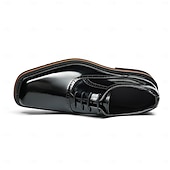 abordables Chaussures de Costume Classiques-Chaussures habillées Oxford pour homme, en cuir noir et marron, à lacets, bout rapporté, idéales pour les mariages, le bureau, les réunions, les banquets, les cérémonies du marié, l'église et les soirées élégantes.