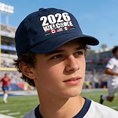 お買い得  ワールドサッカーの試合2026-サッカーワールドカップ メキシコ アメリカ カナダ 2026 ベースボールキャップ、サッカーグラフィックレタープリントハット（男女兼用）、調節可能なアウトドアスポーツキャップ、カジュアルサンハット