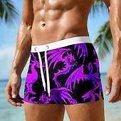economico Animali &amp; Uccelli-Per uomo Animale Drago Pantaloncini da mare Pantaloncini da Surf Costume nuoto a pantaloncino Misura del girovita medio Hawaiano Vacanza al Mare Coulisse con fodera in rete Elastico in vita