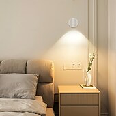 billige Puck lys-Trådløs LED-spotlight med berøringssensor, LED-vegglampe med USB-ladbar funksjon for belysning på soverommet i korridoren og galleriet.