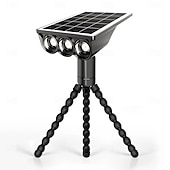 olcso Pathway Lights &amp; Lanterns-1 db kültéri napelemes fali spotlámpa, IP55 vízálló, 3 LED gyöngy, polip dizájn, kettős rögzítési lehetőség, dekoratív LED tájvilágítás kertbe, udvarra, ösvényre, gyepre, teraszra