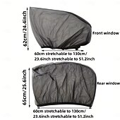 billiga Fordonstjänst-4-delars solskyddsset för bilfönster, UV-skydd, insynsskydd för fram- och bakfönster, lämplig för bilar och SUV:ar, enkel att installera, andningsbart nätmaterial, blockerar skadliga UV-strålar