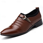 economico Mocassini-mocassini formali da uomo in similpelle con fibbia – design elegante e sofisticato, ideali per riunioni di lavoro, eventi formali e occasioni speciali