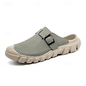 economico sandali da esterno-Sneakers casual da uomo verdi senza lacci: scarpe leggere e traspiranti, ideali per passeggiate all'aperto, viaggi e per tutti i giorni.