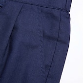 billiga Klassisk-Herr Shorts Linne Shorts Klänning Shorts Sommarshorts Beach Shorts Ficka Elastisk midja Rakt ben Slät Komfort Andningsfunktion Knelängd Ledigt Dagligen Helgdag Mode Affär Vit + Grön Vit + khaki