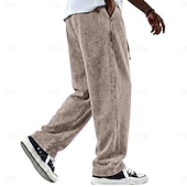 economico pantaloni casual-Per uomo Pantaloni Pantaloni casual 100% cotone Pantaloni Larghi Pantaloni lavati con acido Coulisse Elastico in vita Gamba Dritta Semplice Morbido Confortevole Lunghezza intera Casuale Quotidiano