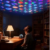 economico luci del proiettore della galassia stella-nuovo bestseller trendy lampada laser a cielo stellato per camera da letto, dormitorio, testiera del letto, proiettore romantico e sognante con effetto increspature d'acqua e proiezione di diamanti, luce USB decorativa per atmosfera, luce notturna a LED