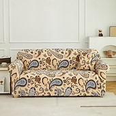 baratos Cobertura de Sofa-Capa de sofá com estampa geométrica, em microfibra elástica, protetora para móveis, ideal para sala de estar e decoração de casa.