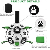cheap Interactive Toys-Dog Soccer Ball with Grab Tabs, Upgraded Interactive Dog Toys, Tug of War Dog Toy, Rubber Ball, Dog Water Toy, Herding Ball for Dogs, Funny Dog Toys for Small &amp; Medium Dogs