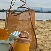 ieftine depozit de bagaje și călătorie-2 genți de plajă mari din plasă, geantă de plajă din poliester de mare capacitate cu mânere rezistente, geantă de călătorie ușoară pentru plajă, vacanță, piscină, camping