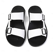 preiswerte Urlaubsandalen-Braune Herren-Sandalen mit Doppelschnalle, offene Zehenpartie, lässige Strandschuhe, verstellbar, bequem, Sommerschuhwerk für Urlaub, Strandreisen, Resortbesuche, Freizeit im Freien, Spaziergänge und den täglichen Gebrauch im Sommer