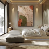 levne Abstraktní malby-Velká originální texturovaná špachtle abstraktní malba olejomalba na plátně, velké nástěnné umění moderního obývacího pokoje nástěnná dekorace