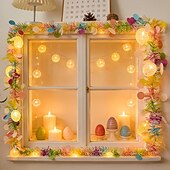 baratos Alimentado por Pilha-Luzes de LED em formato de coração, conto de fadas, 2m, 10 LEDs, alimentadas por bateria, para decoração de quarto, jardim, varanda, alpendre, janela e festas de Páscoa.