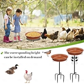 Χαμηλού Κόστους πουλιά στην πίσω αυλή και άγρια ζωή-ανεξάρτητο μπολ birdbaths υπαίθριο, ελεύθερη στάση κήπου μπολ τροφοδοσίας πουλιών με μεταλλικό πάσσαλο, αποσπώμενος διακοσμητικός τροφοδότης σπα για γκαζόν αυλής κήπου αίθριο