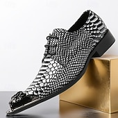 economico Scarpe Eleganti Elementari-Per uomo Moda Matrimonio Pelle Pelle Pieno Fiore Italiana Confortevole Antiscivolo Allacciatura Nero Primavera Autunno Tutte le stagioni